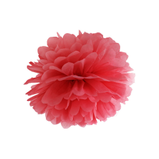  Selyempapír Pompom, piros, 25 cm party kellék