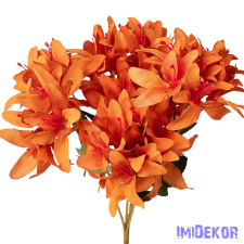  Selyemvirág 5 ágú csokor 29cm - Narancssárga dekorációs kellék
