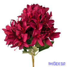 Selyemvirág 5 ágú csokor 29cm - Wine red dekorációs kellék