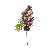  Selyemvirág ág tobozzal, bogyóval 30 cm dekorációs kellék