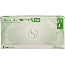 SEMPERCARE® Latex - Latex kesztyű fehér "S" 100 db védőkesztyű