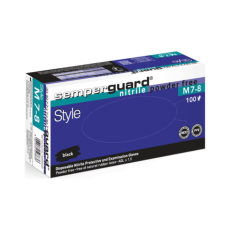 Semperguard Style Fekete Szakács, Séf Púdermentes Nitril kesztyű - L