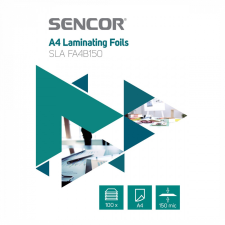 Sencor SLA FA4B150 A4-es lamináló fólia, 2x75 micron, 100 fólia / doboz lamináló gép
