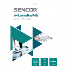 Sencor SLA FA4M150 A4-es lamináló fólia, 2x75 micron, 25 fólia / doboz lamináló gép