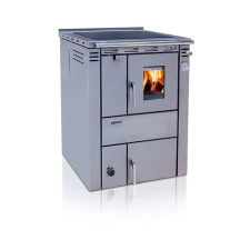 Senko C-20 (25 kW) tűzhely központi fűtéshez sütő nélkül, inox (Sparhelt) tűzhely