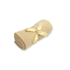 Sensillo Sensillo csípkés pamut takaró 110x70 cm-Coffe Beige babaágynemű, babapléd