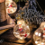 SEO-5871 Karácsonyi LED fényfüzér gömbökkel, mikulás figurákkal, melegfehér, 3m