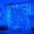 SEO-5886 LED fényfüggöny 3x2,8 m-es 8 programos, kül-, és beltéri, sorolható - kék