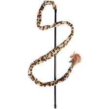 Sera Flamingo leopárdmintás macskapeca tollal, csörgővel (50 cm) játék kutyáknak