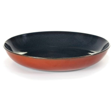 Serax Mélytányér, SERAX L 23,5 cm, sötétkék/piros tányér és evőeszköz
