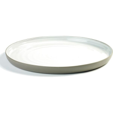 Serax Sekély tányér, Serax Dusk, 30 cm, megemelt perem, szürke tányér és evőeszköz