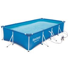 Sersimo Bestway fémvázas medence, 400x211x81 cm, 5.700 liter, szűrőszivattyúval medence