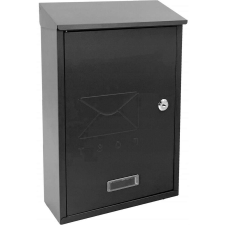 Sersimo Kültéri postaláda, kerítéshez vagy falhoz, horganyzott acél, zárral, 38x10x25cm, sötétszürke postaláda
