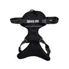  Service Dog” kutyahám – fekete, M méret nyakörv, póráz, hám kutyáknak