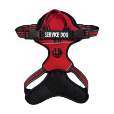  Service Dog” kutyahám – piros, XL méret nyakörv, póráz, hám kutyáknak