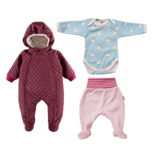  Séta csomag - Steppelt bordó szett 56 + meglepetés sapkával gyerek ruha szett