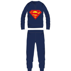 SetinoHungaryKft. Superman férfi vékony pamut pizsama - jersey pizsama - sötétkék - M