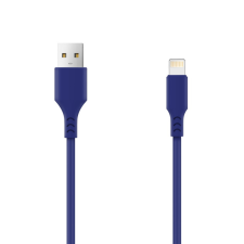 Setty Setty - USB / Lightning kék kábel, 2A, 1m kábel és adapter