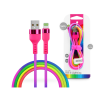 Setty USB - Lightning adat- és töltőkábel 1,2 m-es vezetékkel - Setty Rainbow - 5V/2,1A (SE094162)