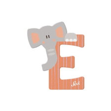 Sevi fa betűk - E - Elefánt narancs dekoráció