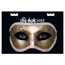 Sex &amp; Mischief S&M - előformázott, csillogó szemmaszk (bronz) egyéb erotikus kiegészítők nőknek