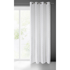 Seylan mintás dekor függöny Fehér/ezüst 140x250 cm lakástextília