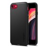 SGP SPIGEN THIN FIT műanyag telefonvédő (matt, ultravékony, kamera védelem) FEKETE Apple iPhone 8 4.7, Apple iPhone SE 2 (2020), Apple iPhone 7 4.7, Apple iPhone SE 3 (2022)