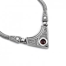 Shablool Izraeli ezüst gránát köves lánc &quot;collier&quot; nyaklánc