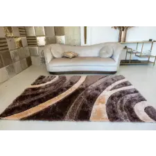  Shaggy szőnyeg Alvira Lux 2771 (Brown) 160x230cm Barna lakástextília