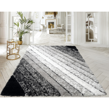 Shaggy szőnyeg California 3D 563 (Grey White) 60x110cm Szürke-Fehér lakástextília