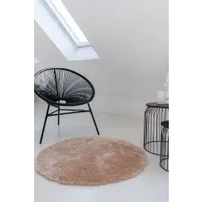  Shaggy szőnyeg Super plüss (L. Beige) Kerek 80cm Bézs lakástextília