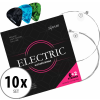 Shaman 10X Shaman Elektromos Húr Elektromos Gitárhoz  2 Csere Húrral És 3 Pengetővel Szett