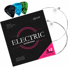 Shaman Elektromos Húrok Elektromos Gitárhoz  2 Póthúrral És 3 Pengetővel Együtt basszusgitár kiegészítő