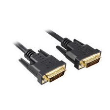 Sharkoon 5m DVI-D to DVI-D (24+1) DVI kábel Fekete kábel és adapter