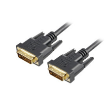 Sharkoon DVI-D/DVI-D (24+1), 1 m DVI kábel Fekete kábel és adapter