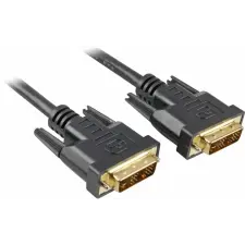 Sharkoon DVI-D Összekötő Fekete 5m 4044951009107 kábel és adapter