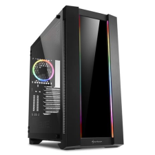 Sharkoon ELITE SHARK CA200G táp nélküli ablakos ház fekete (4044951027163) (4044951027163) számítógép ház