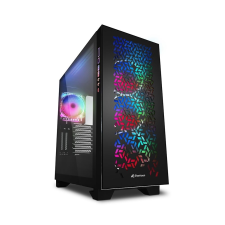 Sharkoon ELITE SHARK CA300H táp nélküli ablakos ház fekete (4044951030156) (4044951030156) számítógép ház