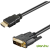Sharkoon HDMI DVI-D Átalakító Fekete 1m 4044951017331