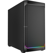 Sharkoon MK4 RGB Strip Mini Torony Számítógépház - Fekete (4044951041756) számítógép ház