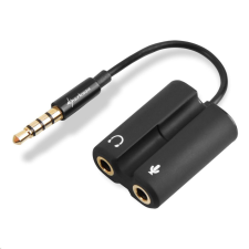 Sharkoon PMP35 3.5mm TRRS jack -&gt; 3.5mm audio + mikrofon jack átalakító (4044951015900) kábel és adapter