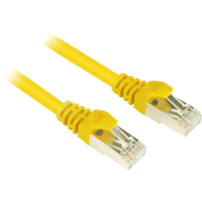 Sharkoon S/FTP Cat6 Patch kábel 1m - Sárga (4044951014774) kábel és adapter