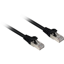 Sharkoon S/FTP Cat6a Patch kábel 0.5m - Fekete (4044951018338) kábel és adapter