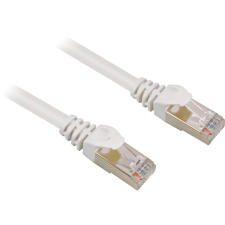 Sharkoon S/FTP CAT7a Patch kábel 1m Fehér kábel és adapter