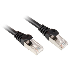 Sharkoon S/FTP CAT7a Patch kábel 1m Fekete kábel és adapter