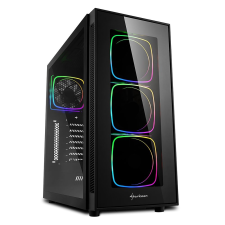 Sharkoon TG6 RGB Tempered Glass Black számítógép ház
