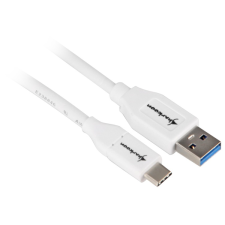 Sharkoon USB 3.1 Gen2 Type-A - Type-C Adatkábel 0.5m - Fehér kábel és adapter