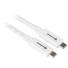 Sharkoon USB 3.1 Gen2 Type-C Adatkábel 0.5m - Fehér kábel és adapter