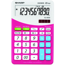 Sharp ELM332BPK napelemes asztali számológép számológép