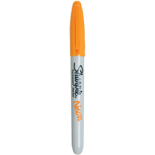 Sharpie Alkoholos marker, 0,9 mm, gömbölyű, Sharpie NEON, neonnarancs (NSH1888993) filctoll, marker